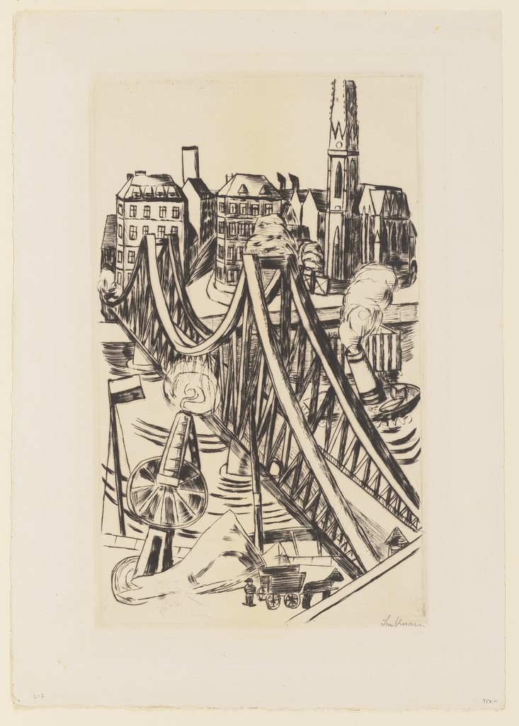 Large Bridge (the "Eiserne Steg" in Frankfurt am Main), Max Beckmann