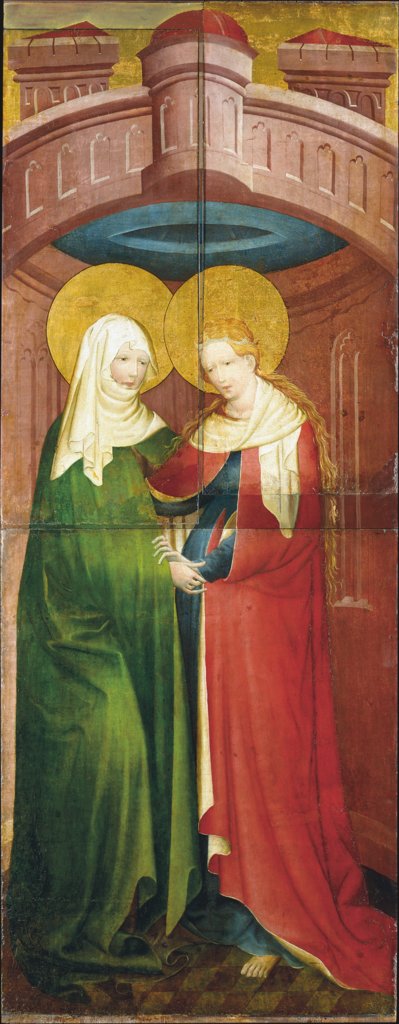 The Visitation (exterior wing of the altarpiece allegedly from Saint Peter's, Frankfurt), Master of the Middle Rhine ca. 1420