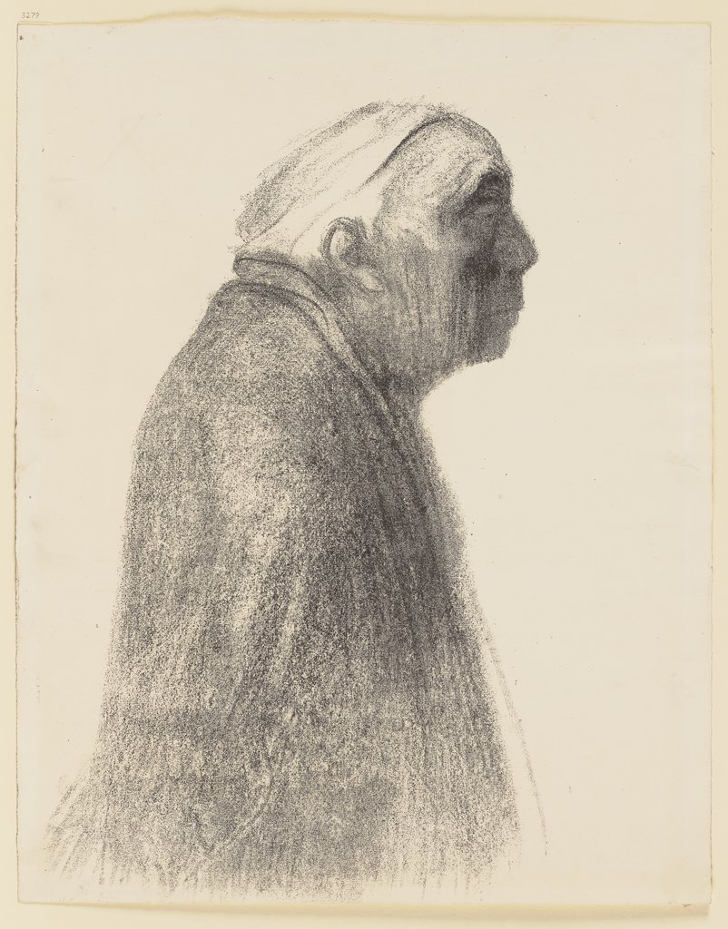 Self-Portrait in Profile towards Right, Käthe Kollwitz