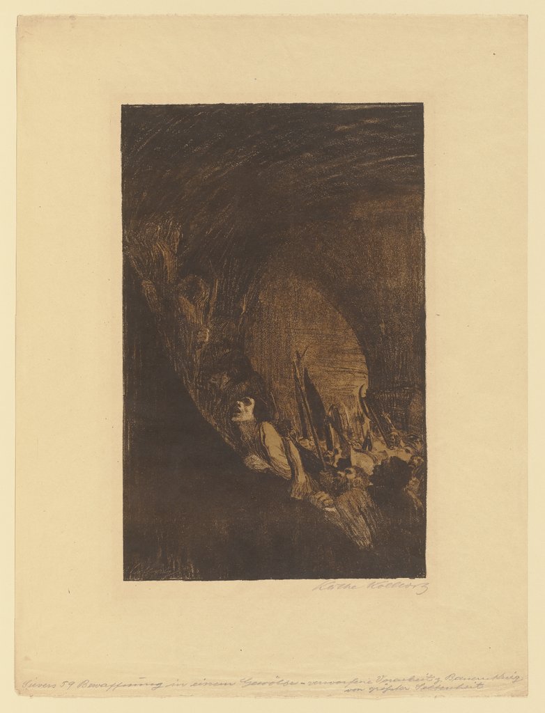 Arming in a Vault, Käthe Kollwitz