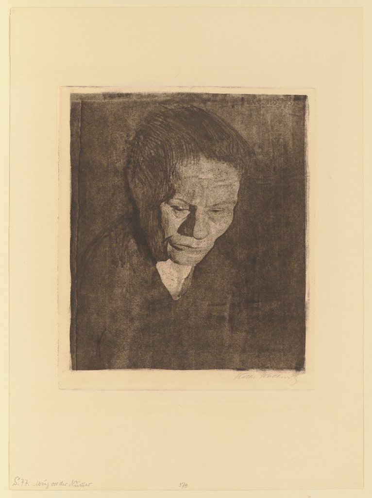 Woman with Bowed Head, Käthe Kollwitz