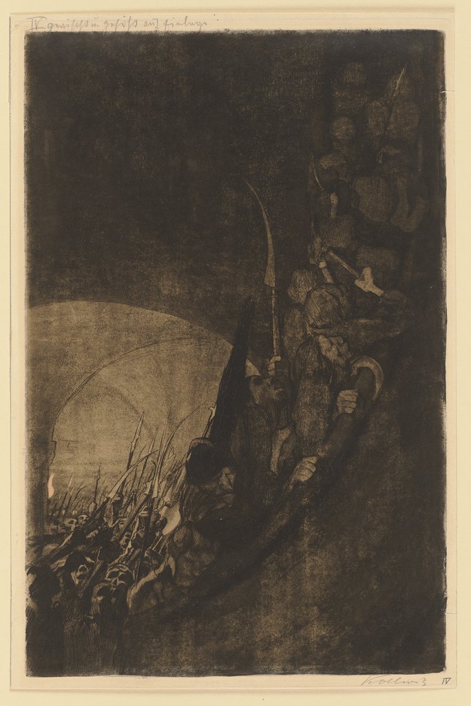 Arming in a Vault, Käthe Kollwitz