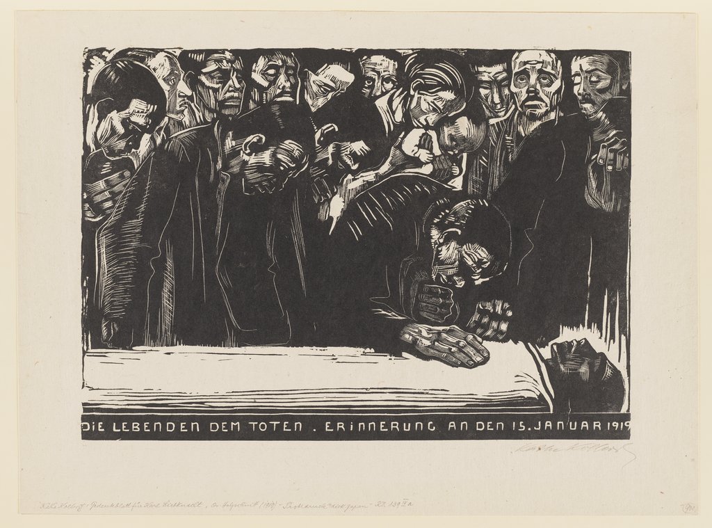 Memorial print for Karl Liebknecht, Käthe Kollwitz