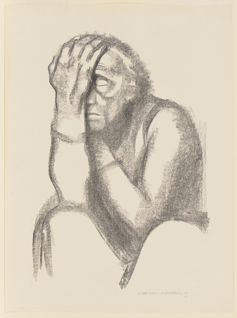 Nachdenkende Frau, Käthe Kollwitz