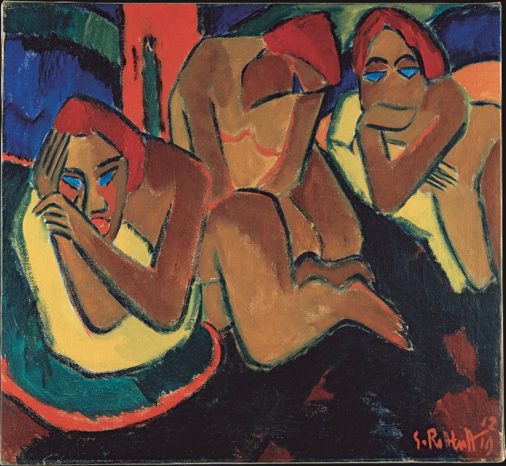 In the Kiosk, Karl Schmidt-Rottluff