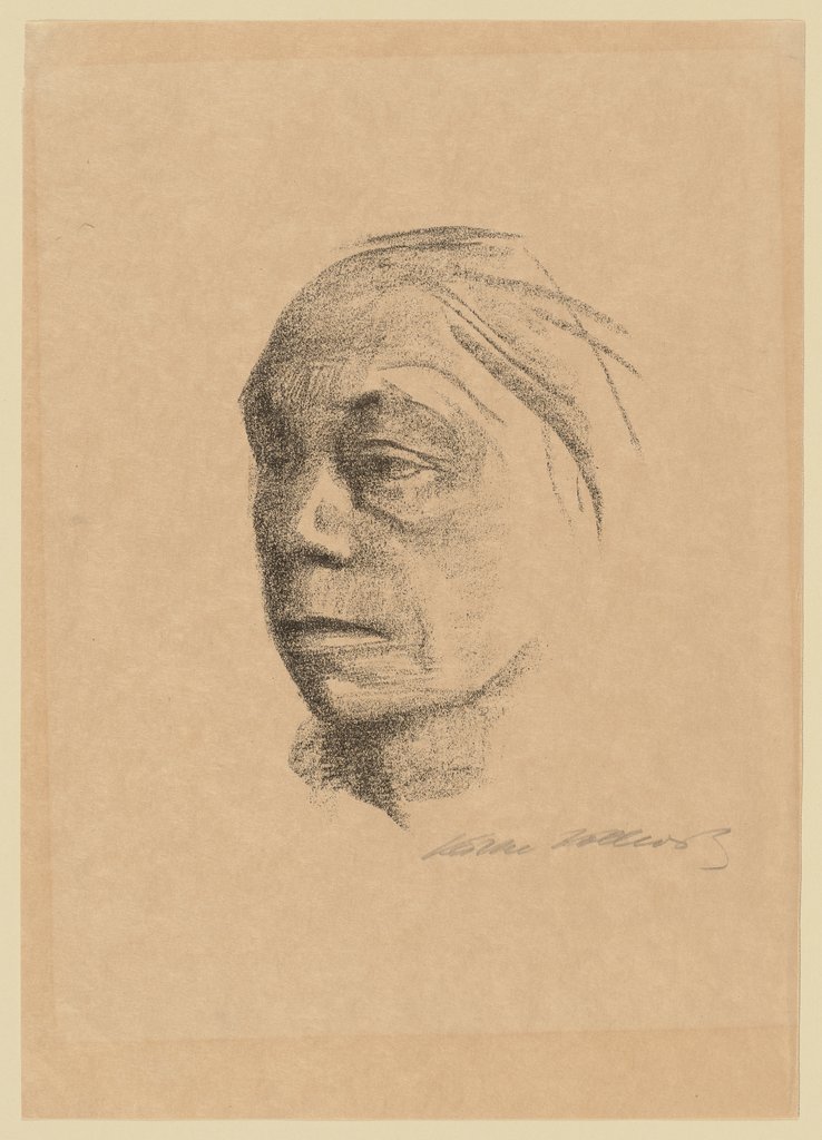 Small Self-Portrait towards Left, Käthe Kollwitz