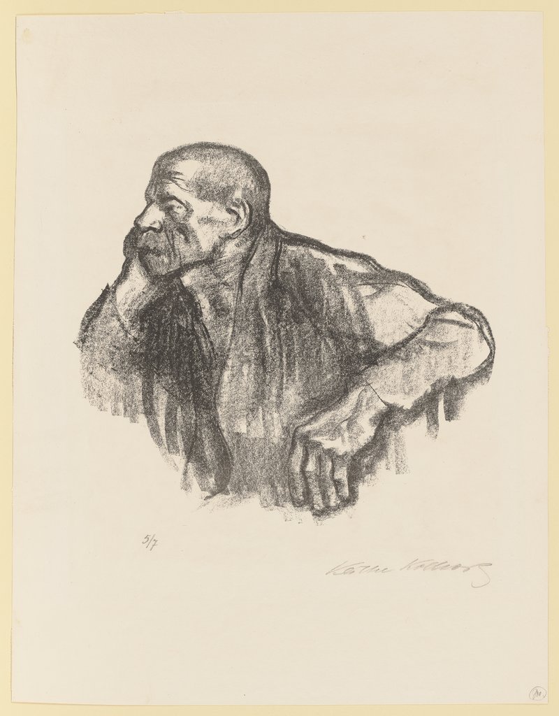 Sitzender Arbeiter, Käthe Kollwitz