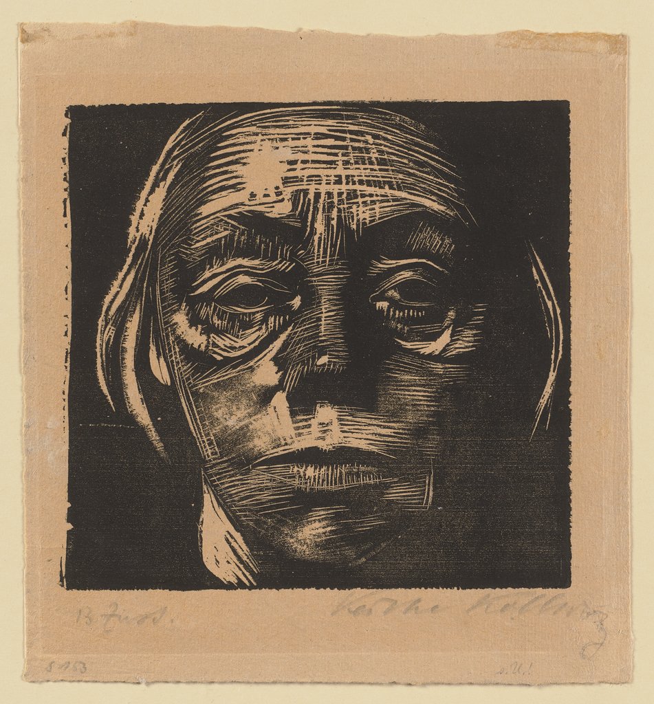 Selbstbildnis von vorn, Käthe Kollwitz