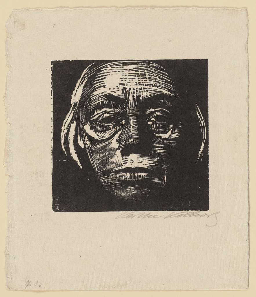 Selbstbildnis von vorn, Käthe Kollwitz