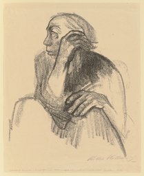 Sitzende Frau mit aufgestützter Hand, Käthe Kollwitz