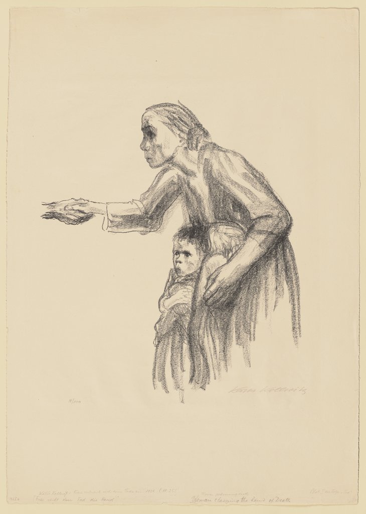 Woman entrusts herself to Death, Käthe Kollwitz