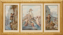 Triptychon: Illustrationen zu Schillers "Berglied", Leopold von Bode