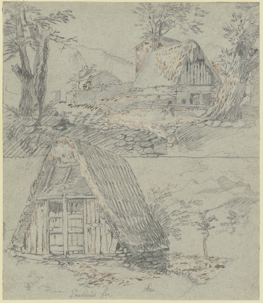 Study sheet: Farmhouses, Francesco Londonio