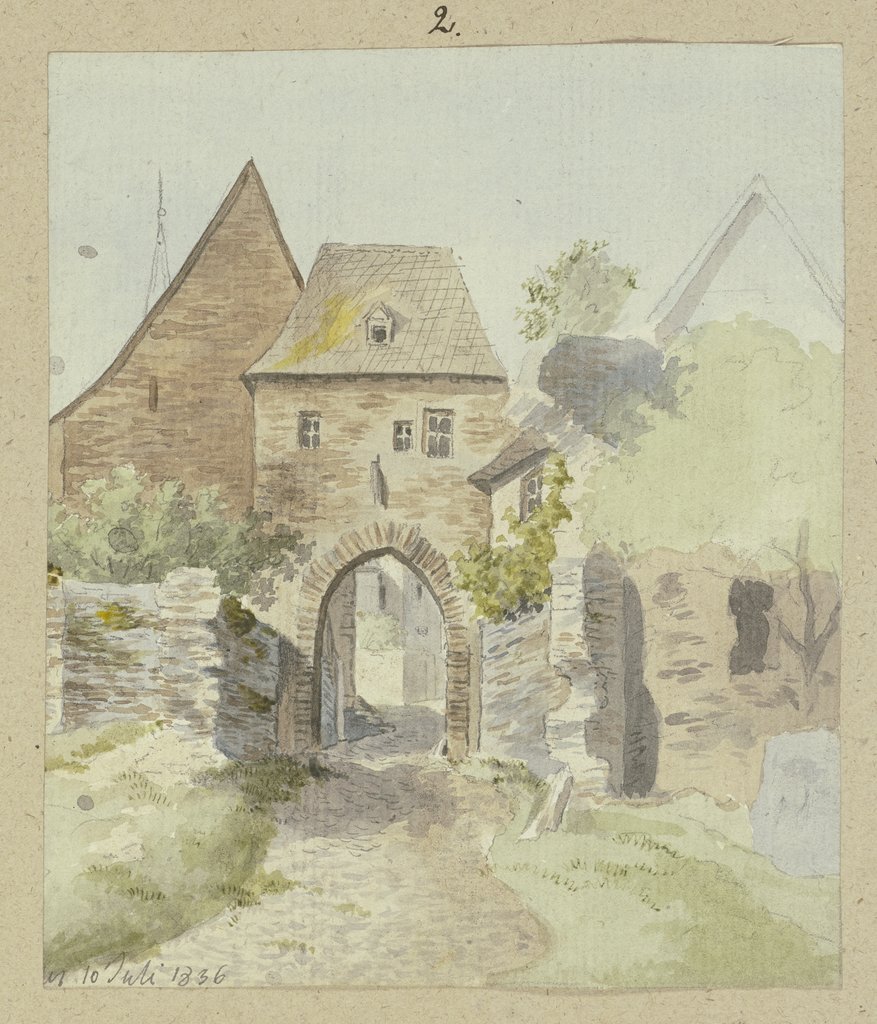 Das Burgtor in Kronberg im Taunus, Carl Theodor Reiffenstein