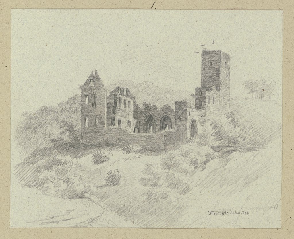 Castle ruins Freienfels, Carl Theodor Reiffenstein