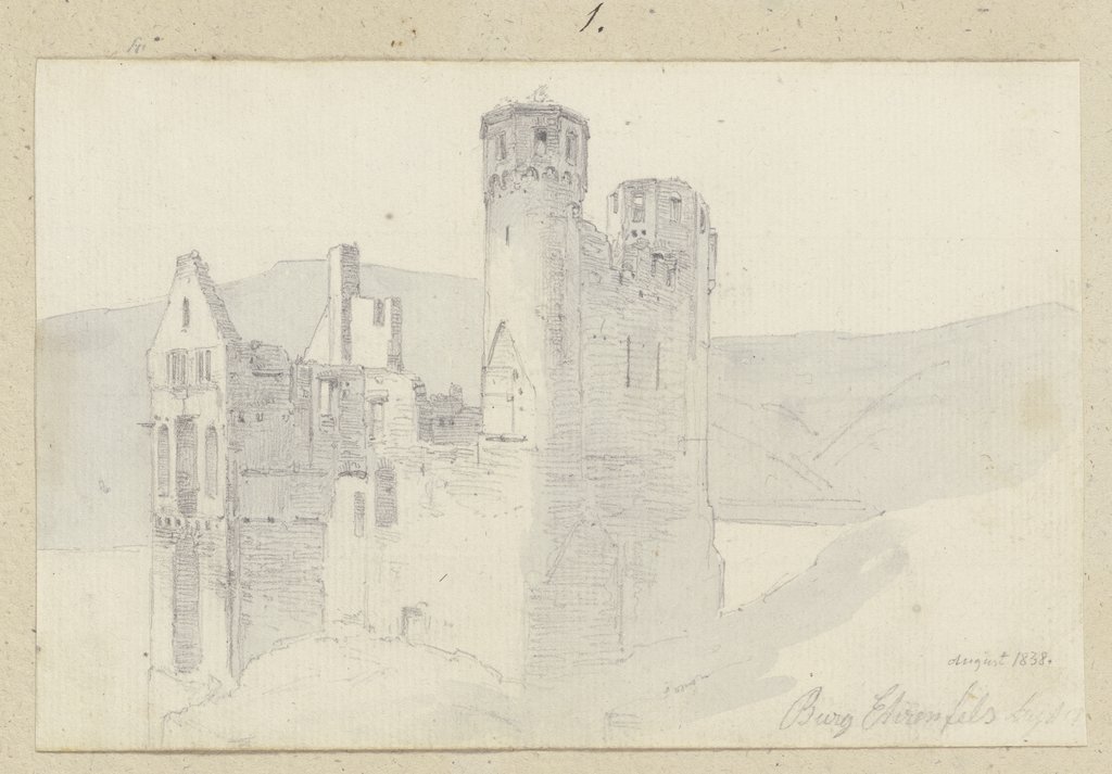 Ehrenfels castle ruins, Carl Theodor Reiffenstein