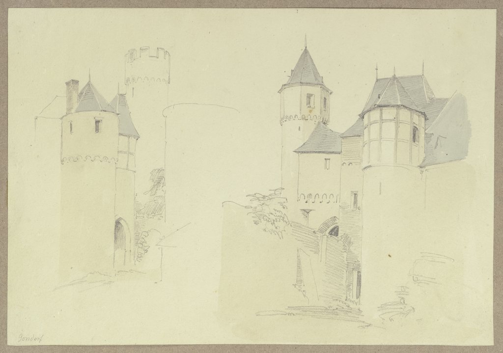 Upper castle in Gondorf, Carl Theodor Reiffenstein