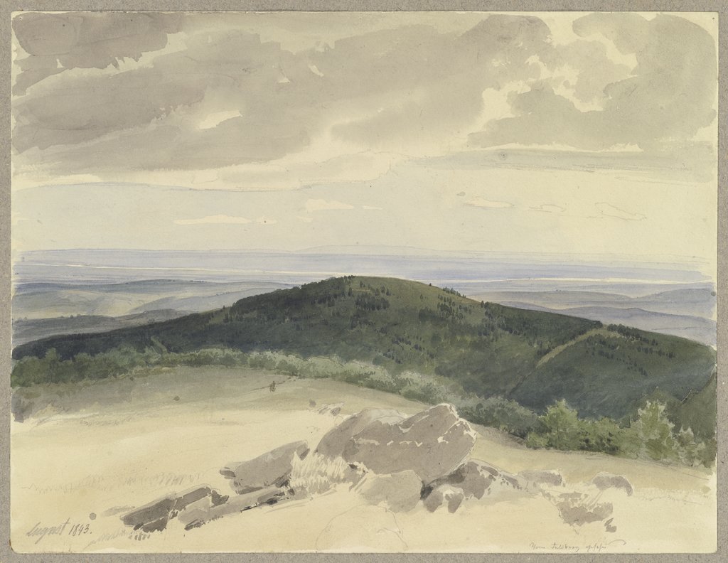 Blick vom Großen auf den Kleinen Feldberg, Carl Theodor Reiffenstein