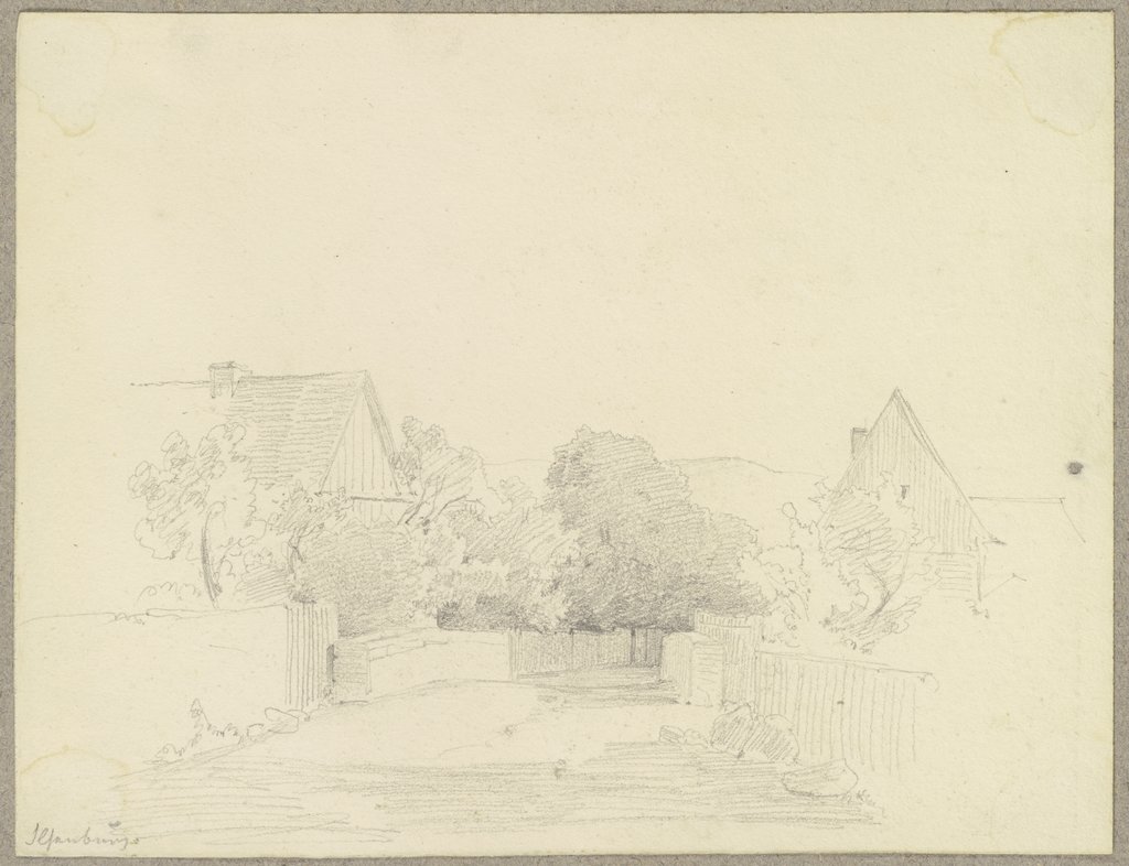 Village road in Ilsenburg, Carl Theodor Reiffenstein