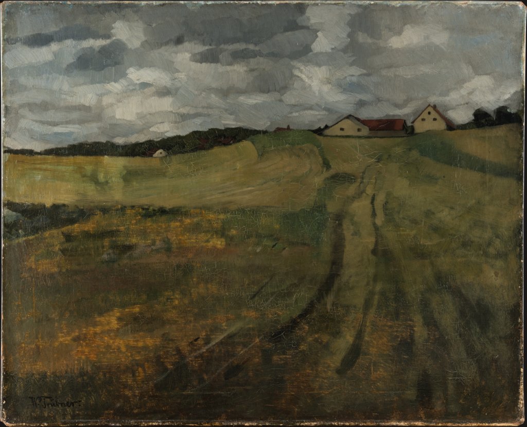 Stubble Field with Ascending Path near Wessling, Wilhelm Trübner