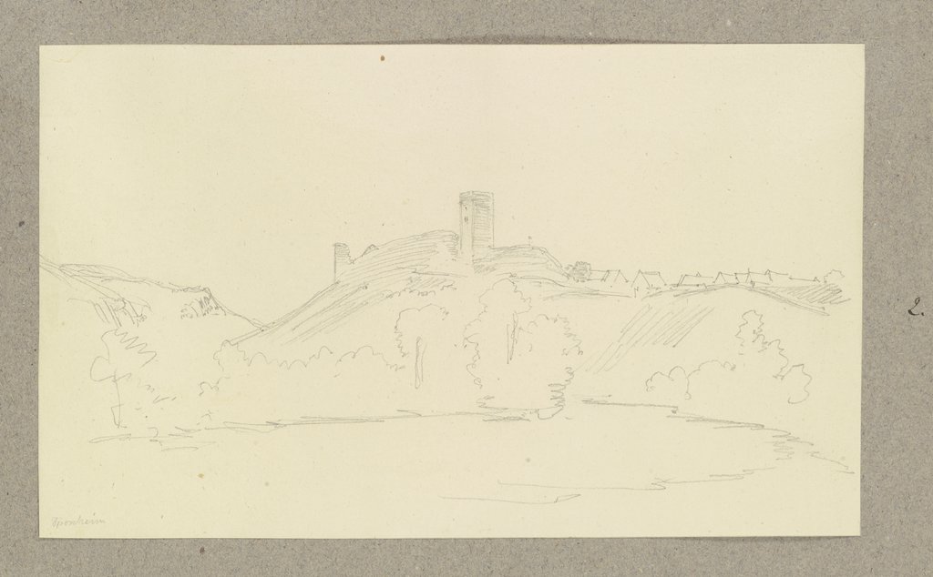 Sponheim castle ruins, Carl Theodor Reiffenstein