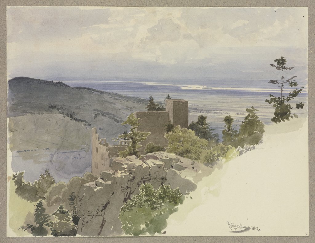 Schlossruine Hohenbaden bei Baden-Baden, Carl Theodor Reiffenstein