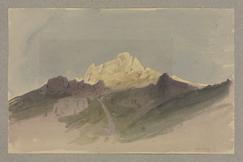 Mountain peak near Chamouny, Carl Theodor Reiffenstein