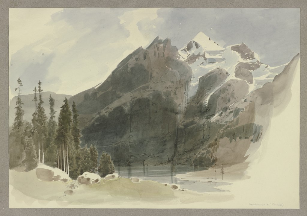 Der Oeschinensee bei Kandersteg, Carl Theodor Reiffenstein