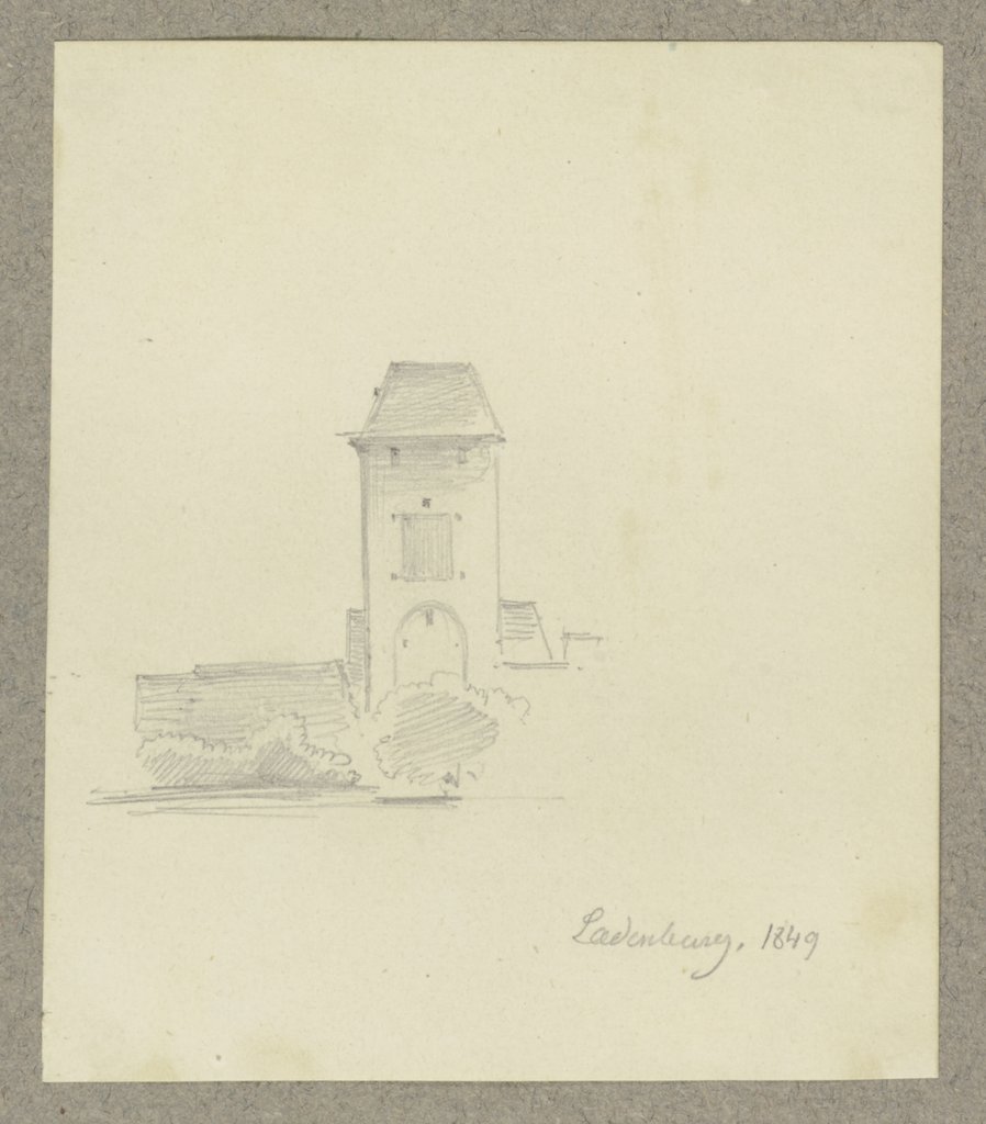 Das Martinstor in Ladenburg, Carl Theodor Reiffenstein