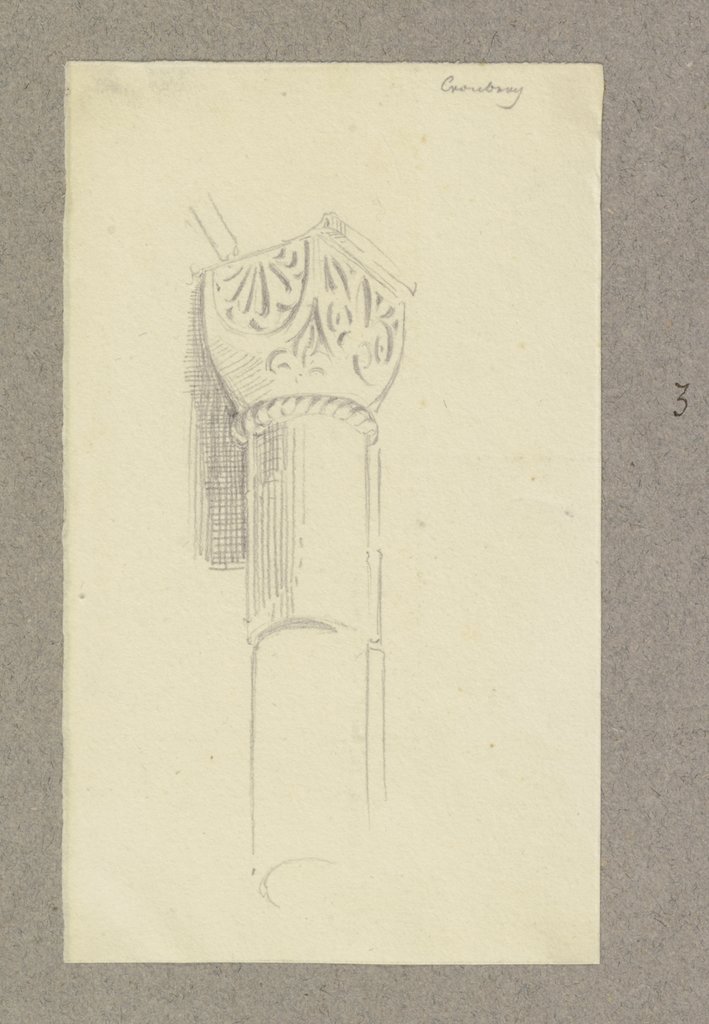 Cubiform capital in Kronberg, Carl Theodor Reiffenstein