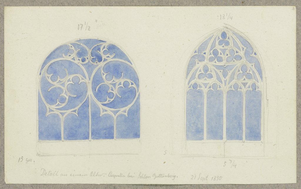 Maßwerk aus der Kapelle auf Burg Guttenberg, Carl Theodor Reiffenstein