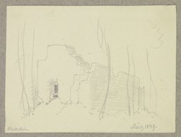 Burgruine Hattstein zwischen Bäumen, Carl Theodor Reiffenstein