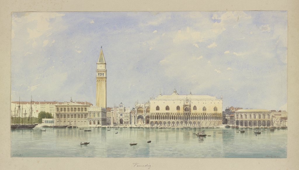 Piazza San Marco during the day, Carl Theodor Reiffenstein