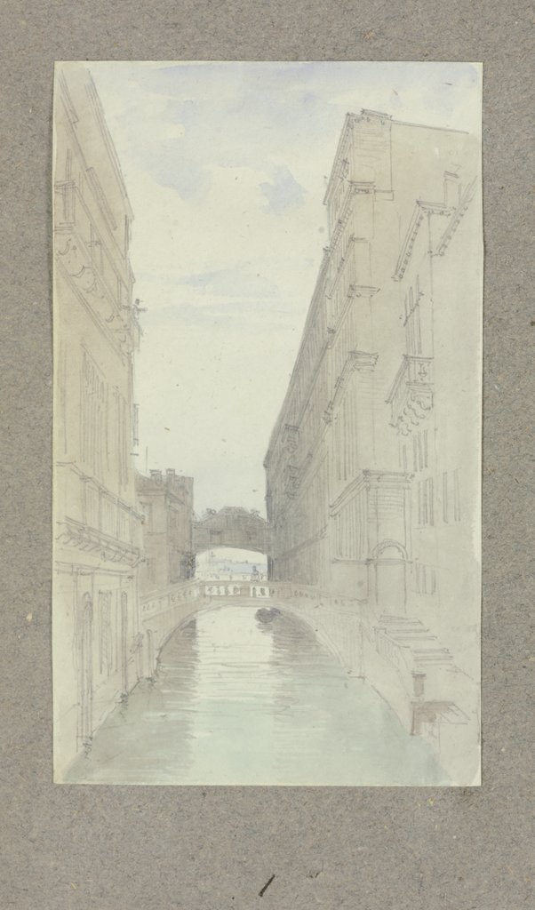 Blick über den Rio di Palazzo auf die Seufzerbrücke, Carl Theodor Reiffenstein