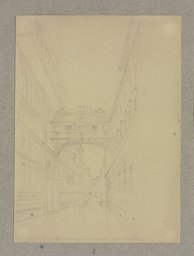 Blick über den Rio di Palazzo auf die Seufzerbrücke, Carl Theodor Reiffenstein