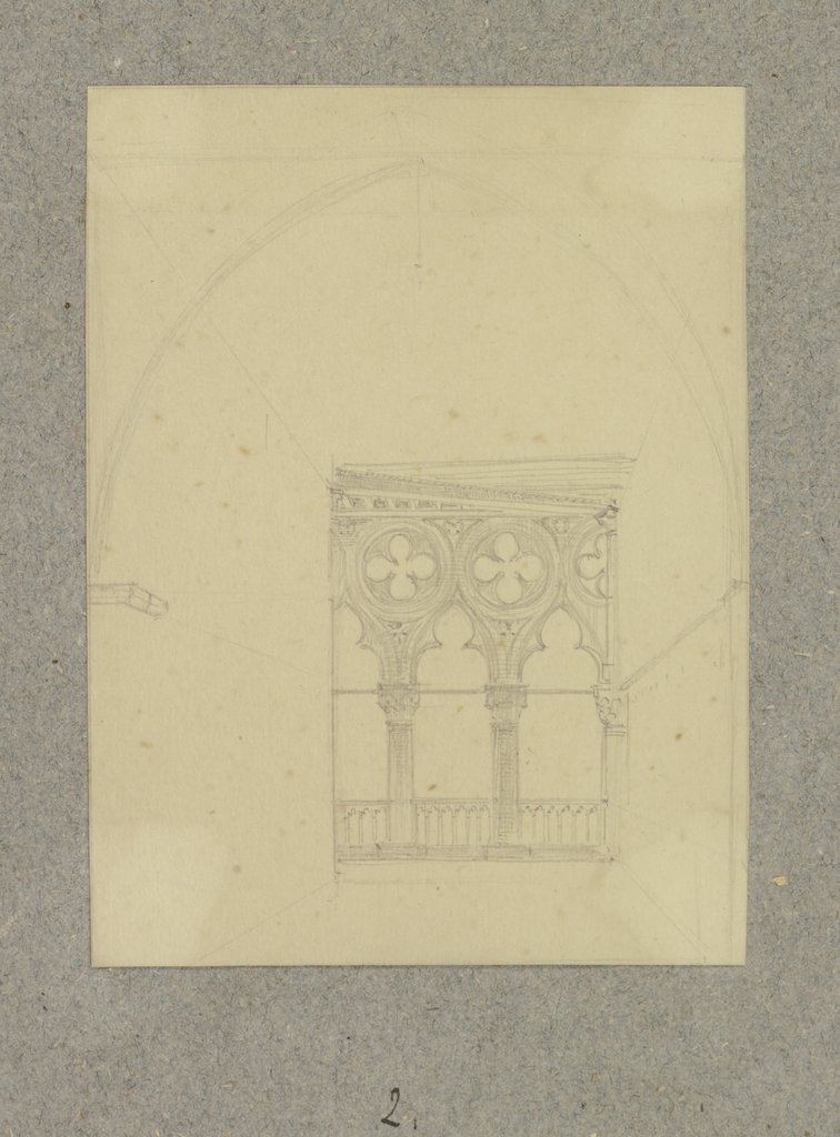 Detail der Loggia im Obergeschoss im Dogenpalast, Carl Theodor Reiffenstein