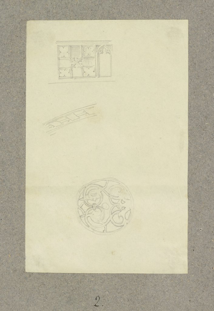 Details gotischer Architekturelemente, Carl Theodor Reiffenstein