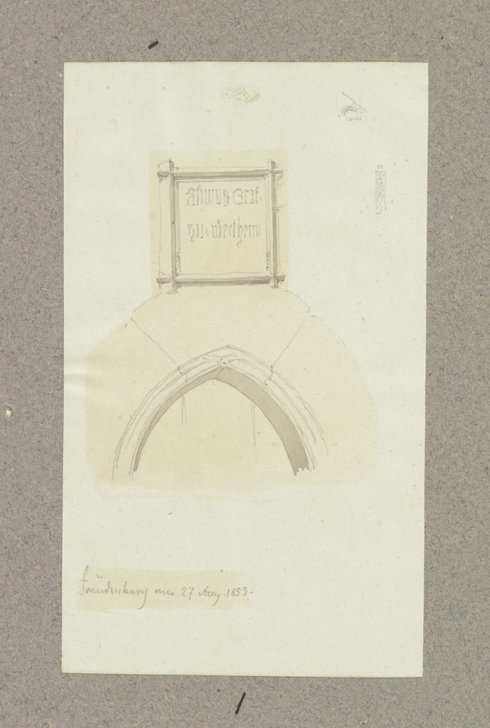 Spitzbogen und Inschrift in Freudenberg am Main, Carl Theodor Reiffenstein