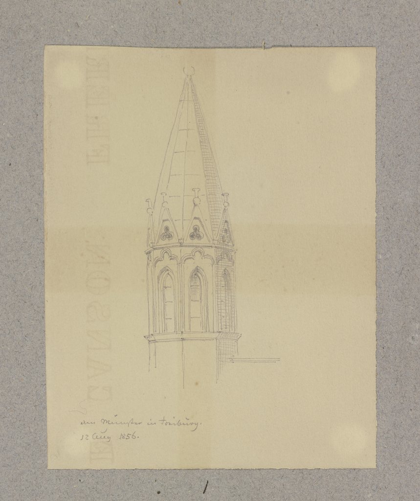 Turm am östlichen Langhausjoch des Freiburger Münsters, Carl Theodor Reiffenstein