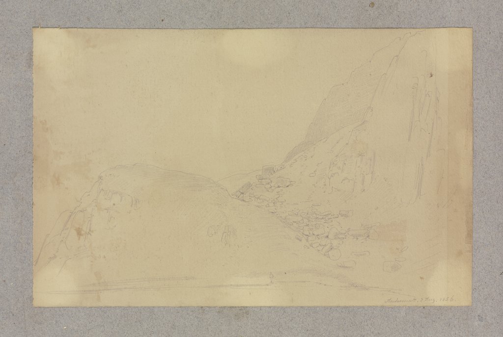 Scree field near Andermatt, Carl Theodor Reiffenstein