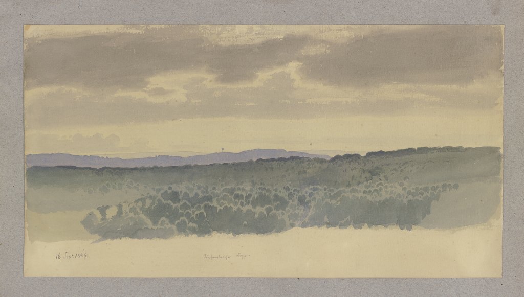 Bewaldete Mittelgebirgslandschaft bei Tiefenbach, Carl Theodor Reiffenstein