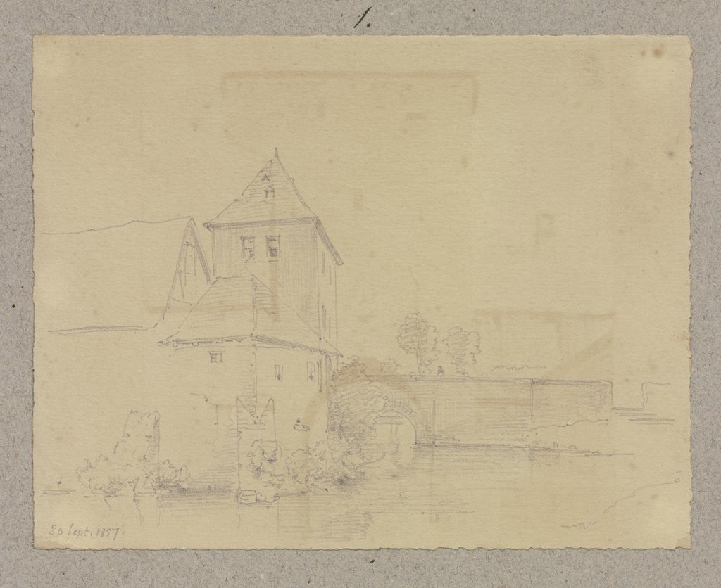 Moated castle (Burgsiinn?), Carl Theodor Reiffenstein