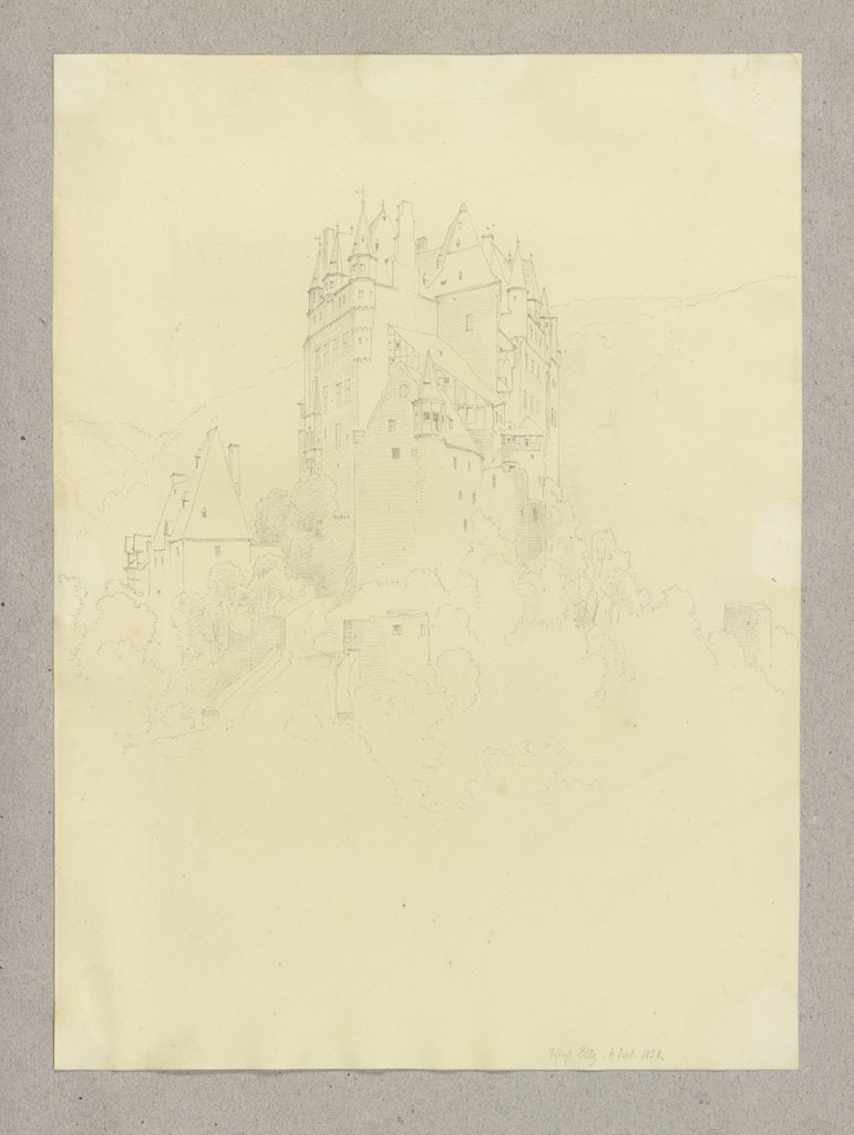 North view of Eltz castle, Carl Theodor Reiffenstein