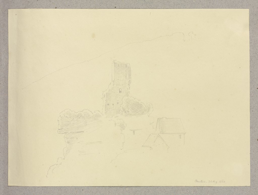 Elmstein castle ruins, Carl Theodor Reiffenstein