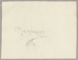 Waldpartie mit trockengefallenem Bachlauf, Carl Theodor Reiffenstein