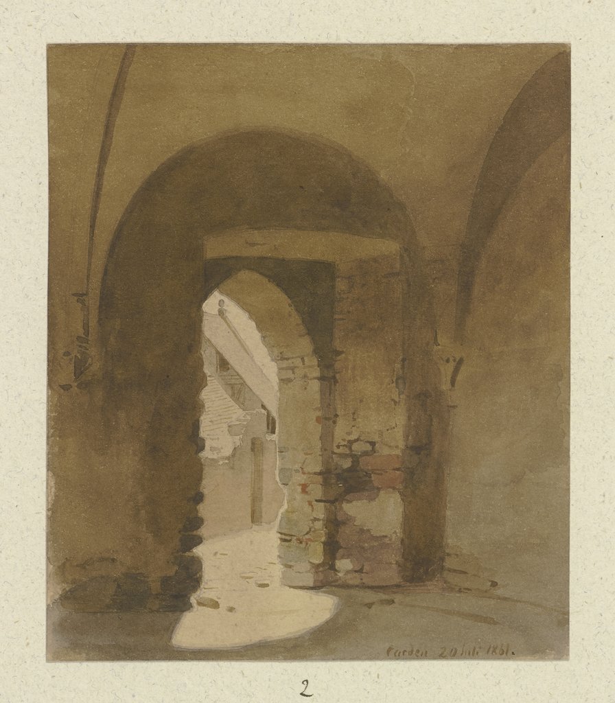 Vaulted room in Karden, Carl Theodor Reiffenstein