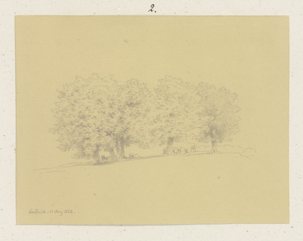 Group of trees near Oestrich, Carl Theodor Reiffenstein