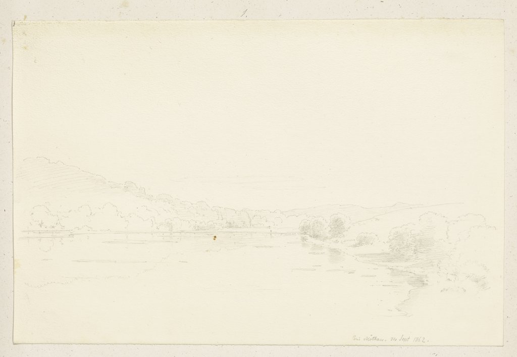 River landscape near Möttau, Carl Theodor Reiffenstein