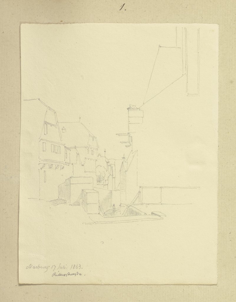 Die Ritterstraße in Marburg, Carl Theodor Reiffenstein