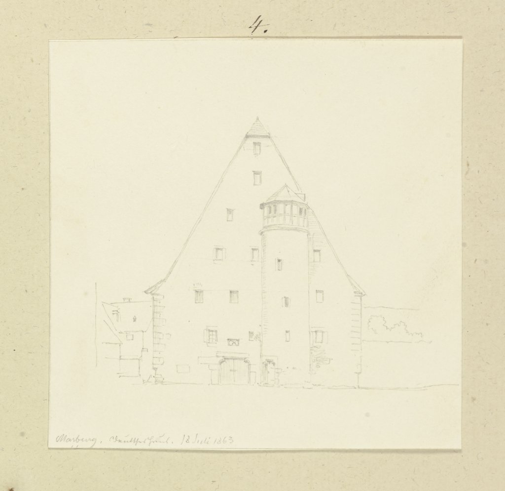 The granary in Marburg, Carl Theodor Reiffenstein